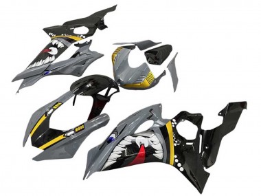 Grau Gelb Glänzendes Schwarz Hai 2017-2023 Yamaha YZF 600 R6 Motorrad Verkleidung