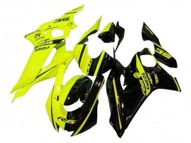 Neon Gelb Glänzendes Schwarz Geteiltes 2017-2023 Yamaha YZF 600 R6 Motorrad Verkleidung