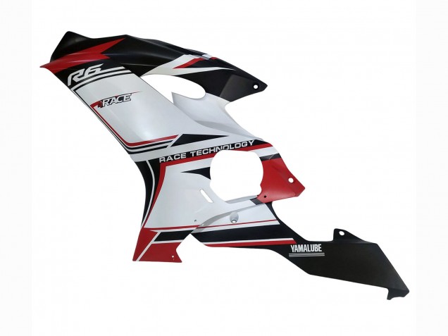 Weiß Rot Schwarz Semakin Didepan 2017-2023 Yamaha YZF 600 R6 Motorrad Verkleidung