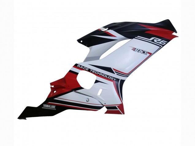 Weiß Rot Schwarz Semakin Didepan 2017-2023 Yamaha YZF 600 R6 Motorrad Verkleidung