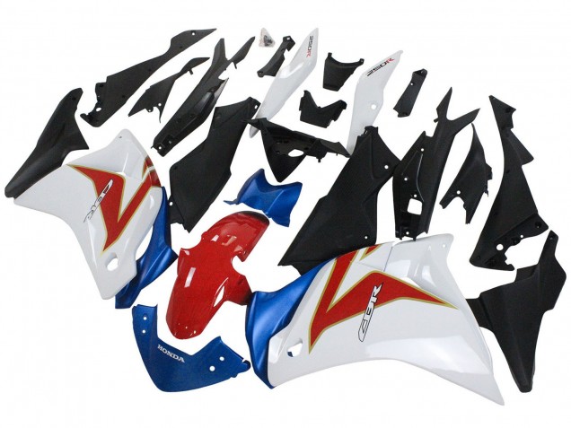 Weiß Rot Hellblau 2011-2015 Honda CBR250RR Motorrad Verkleidung