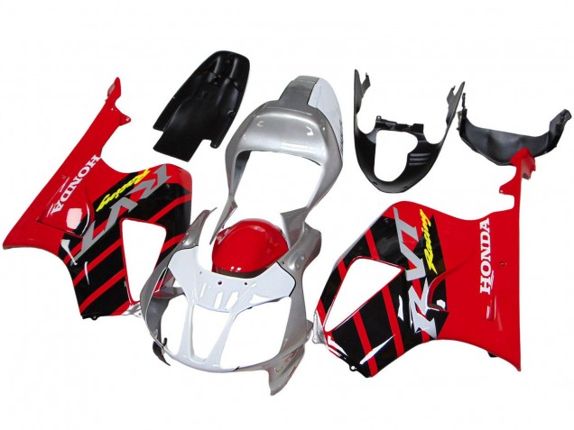 Silber Rot Schwarz Streifen Rennen 2000-2006 Honda VTR1000 Motorrad Verkleidung