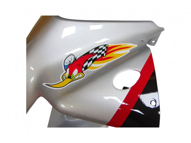 Silber Rot Schwarz Streifen Rennen 2000-2006 Honda VTR1000 Motorrad Verkleidung