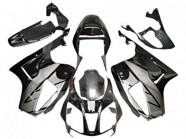 Silber Glänzendes Schwarz 2000-2006 Honda VTR1000 Motorrad Verkleidung