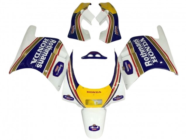 Weiß Gelb Blau Rothmans 1988-1989 Honda NSR250R Motorrad Verkleidung