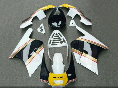 Weiß Gelb Gold Glänzendes Schwarz 1988-1989 Honda NSR250R Motorrad Verkleidung