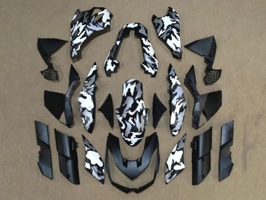 Schwarz Weiß Camouflage 2010-2013 Kawasaki Z1000 Motorrad Verkleidung