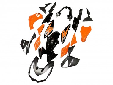 Orange Glänzendes Schwarz 2010-2013 Kawasaki Z1000 Motorrad Verkleidung