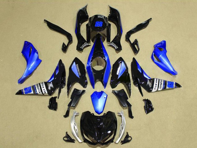 Blau Glänzendes Schwarz 2014-2019 Kawasaki Z1000 Motorrad Verkleidung