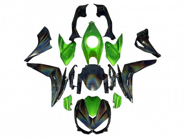Grün Regenbogen 2014-2019 Kawasaki Z1000 Motorrad Verkleidung