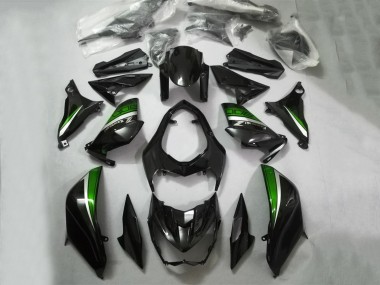 Glänzendes Schwarz Grün Silber 2013-2018 Kawasaki Z800 Motorrad Verkleidung