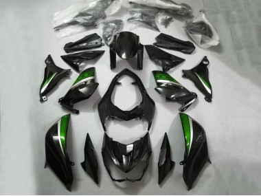Glänzendes Schwarz Grün Silber 2013-2018 Kawasaki Z800 Motorrad Verkleidung