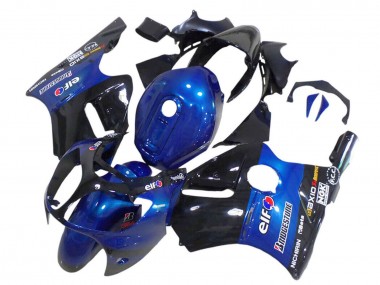 Blau Glänzendes Schwarz Elf Bridgestone 2000-2001 Kawasaki ZX12R Motorrad Verkleidung