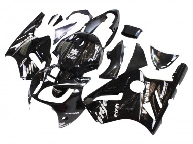 Glänzendes Schwarz Weiß Elf Schnee 2000-2001 Kawasaki ZX12R Motorrad Verkleidung