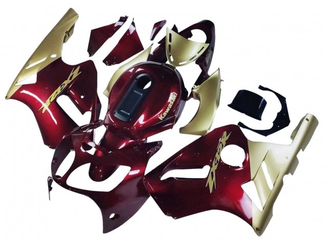 Rot Gold 2000-2001 Kawasaki ZX12R Motorrad Verkleidung