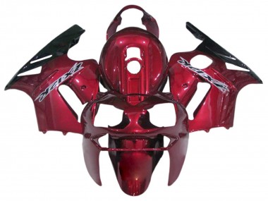 Bonbon Rot Schwarz 2002-2006 Kawasaki ZX12R Motorrad Verkleidung
