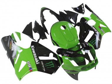 Grün Glänzendes Schwarz Elf Touch4 Monster 2002-2006 Kawasaki ZX12R Motorrad Verkleidung