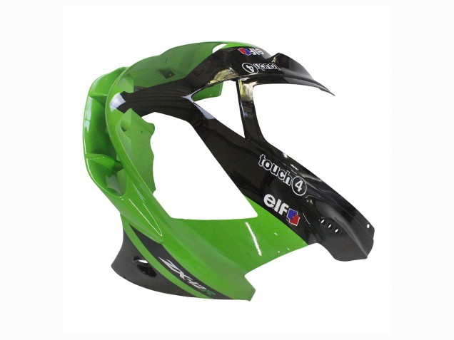 Grün Glänzendes Schwarz Elf Touch4 Monster 2002-2006 Kawasaki ZX12R Motorrad Verkleidung