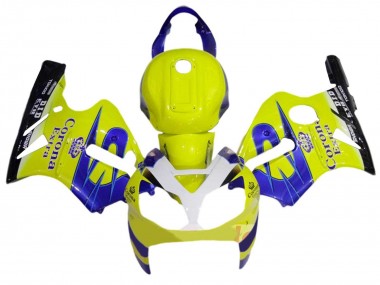 Gelb Weiß Blau Corona Extra 2002-2006 Kawasaki ZX12R Motorrad Verkleidung