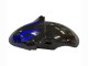 Glänzendes Schwarz Blau Flamme Weiß 2000-2001 Kawasaki ZX9R Motorrad Verkleidung