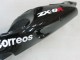 Glänzendes Schwarz Weiß West 2000-2001 Kawasaki ZX9R Motorrad Verkleidung