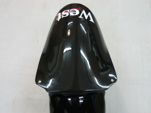 Glänzendes Schwarz Weiß West 2000-2001 Kawasaki ZX9R Motorrad Verkleidung