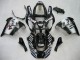 Glänzendes Schwarz Weiß West 2000-2001 Kawasaki ZX9R Motorrad Verkleidung