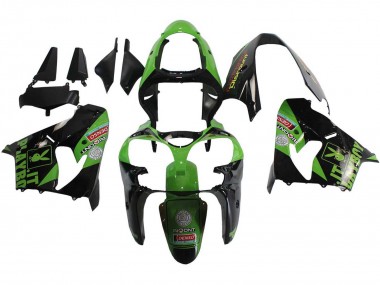 Grün Schwarz Playboy Denso 2000-2001 Kawasaki ZX9R Motorrad Verkleidung