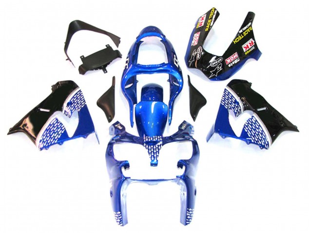 Blau Weiß Schwarz 2000-2001 Kawasaki ZX9R Motorrad Verkleidung