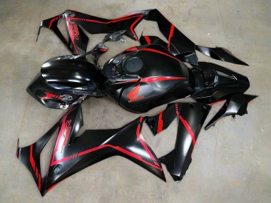 Glänzendes Schwarz Rot Streifen 2019-2020 Honda CBR650R Motorrad Verkleidung