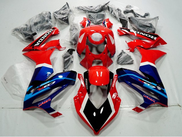 Rot Weiß Blau Glänzendes Schwarz HRC 2019-2020 Honda CBR650R Motorrad Verkleidung