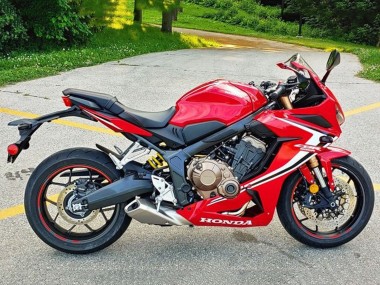Rot Weiß Schwarz Streifen 2019-2020 Honda CBR650R Motorrad Verkleidung
