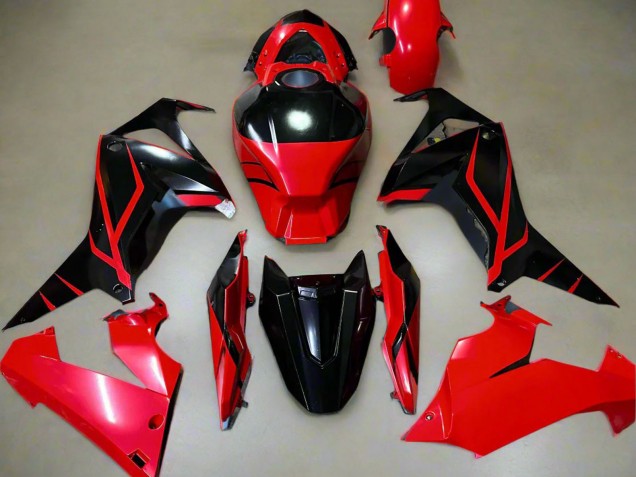 Rot Glänzendes Schwarz Streifen 2021-2023 Honda CBR650R Motorrad Verkleidung