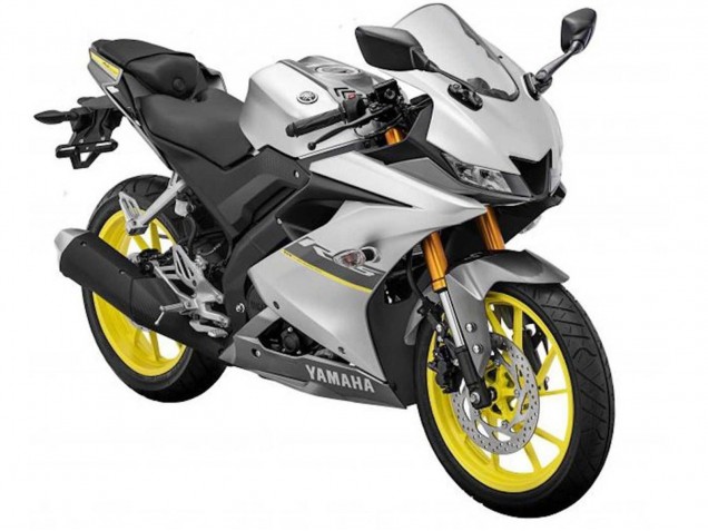 Matt Silber Gelb 2018-2024 Yamaha YZF R15 Motorrad Verkleidung