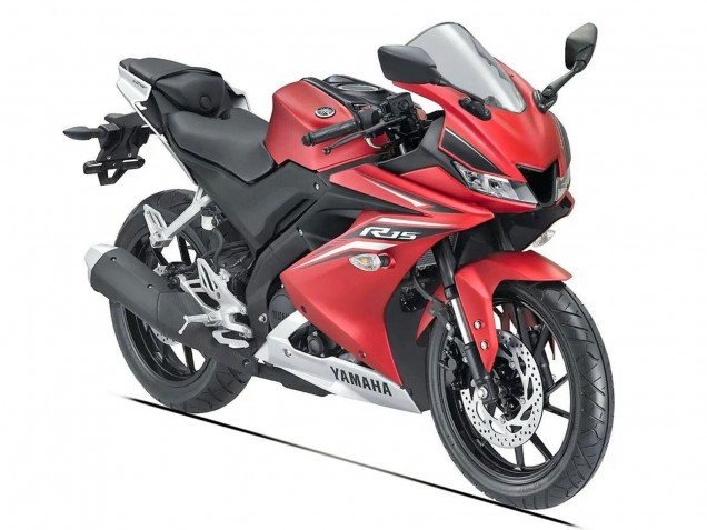 Matt Rot Schwarz 2018-2024 Yamaha YZF R15 Motorrad Verkleidung