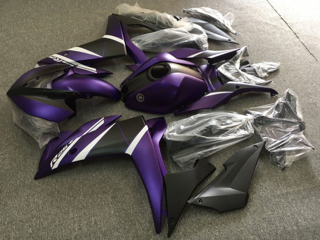 Weiß Lila Matt Schwarz 2015-2018 Yamaha YZF R3/R25 Motorrad Verkleidung