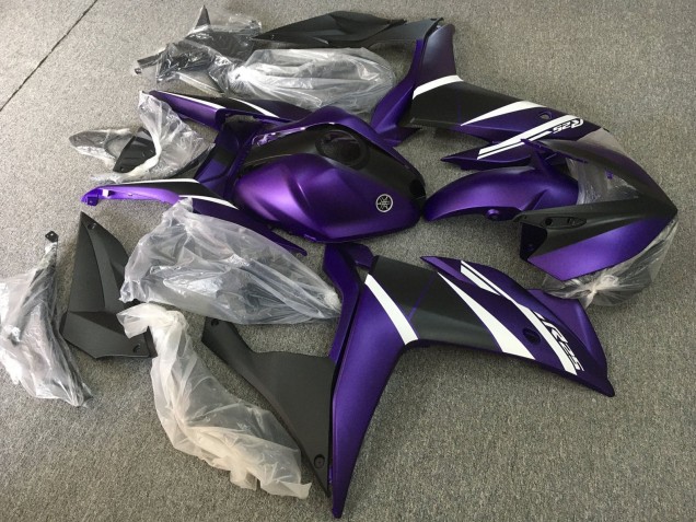Weiß Lila Matt Schwarz 2015-2018 Yamaha YZF R3/R25 Motorrad Verkleidung