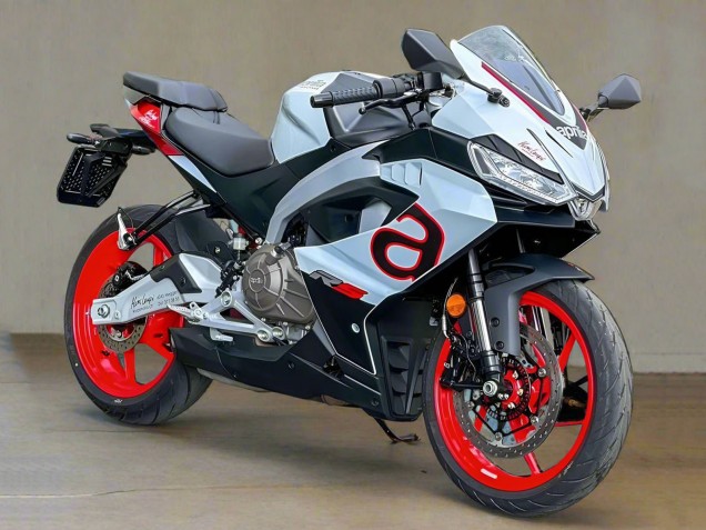 Weiß Schwarz Rot 2024-2025 Aprilia RS457 Motorrad Verkleidung