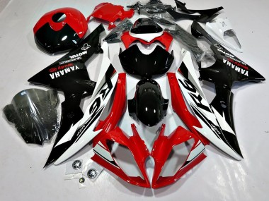 Weiß Rot Glänzendes Schwarz Motul Michelin 2008-2016 Yamaha YZF 600 R6 Motorrad Verkleidung