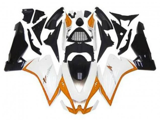 Weiß Orange Schwarz 2009-2015 Aprilia RSV4 1000 Motorrad Verkleidung