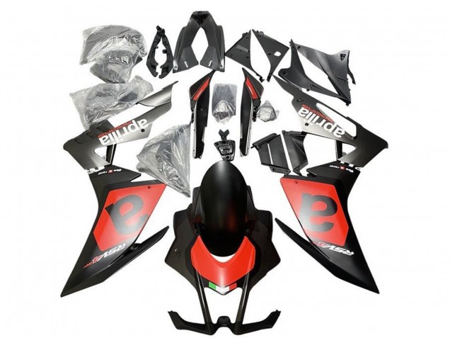 Matt Schwarz Rot Weiß 2009-2015 Aprilia RSV4 1000 Motorrad Verkleidung