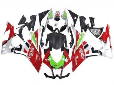 Rot Weiß Grün 2009-2015 Aprilia RSV4 1000 Motorrad Verkleidungen Kit