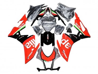Rot Silber Schwarz Grün Weiß 2009-2015 Aprilia RSV4 1000 Motorrad Verkleidung
