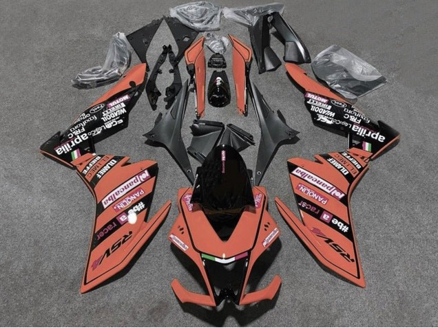 Orange Schwarz 2009-2015 Aprilia RSV4 1000 Motorrad Verkleidung