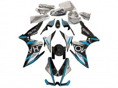 Silber Schwarz Blau 2009-2015 Aprilia RSV4 1000 Motorrad Verkleidung