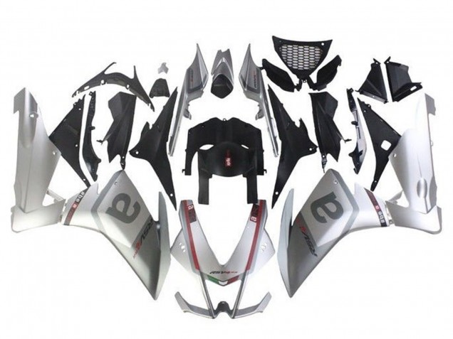 Silber Grau Schwarz Rot 2009-2015 Aprilia RSV4 1000 Motorrad Verkleidung