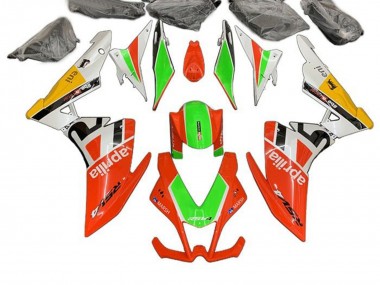 Rot Grün Weiß Gelb 2009-2015 Aprilia RSV4 1000 Motorrad Verkleidung