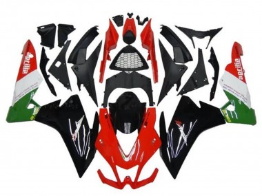 Rot Schwarz Grün Weiß 2009-2015 Aprilia RSV4 1000 Motorrad Verkleidung