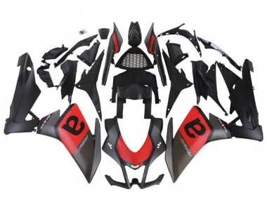Matt Schwarz Rot 2009-2015 Aprilia RSV4 1000 Motorrad Verkleidung
