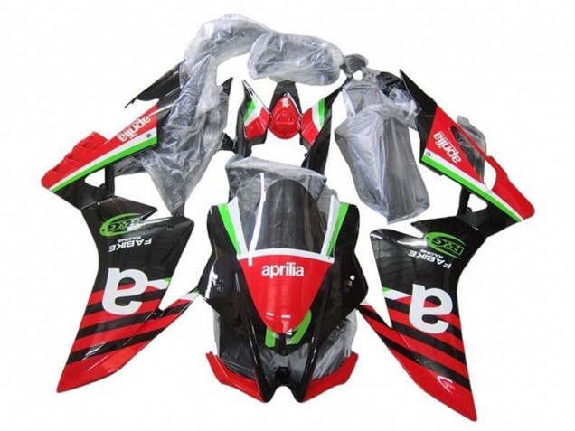 Rot Schwarz Grün Streifen 2016-2020 Aprilia RSV4 1000 Motorrad Verkleidung